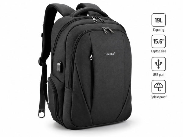 Tigernu Commuter Backpack in Black