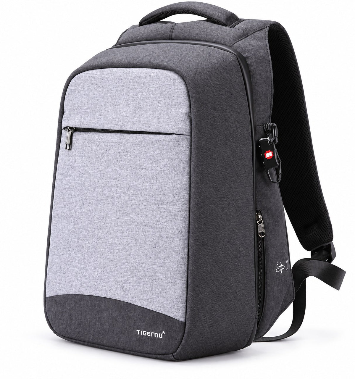 Tigernu Shield Anti-Theft Backpack in 2-tone Grey or Light Grey